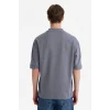 Defacto B4844AXGR504 Gri LOOSE FIT Nefes Alabilen Kumaş Tişört