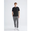 XSIDE Siyah Bisiklet Yaka Erkek Tişört