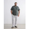 XSIDE Haki Bisiklet Yaka Erkek Tişört