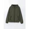 XSIDE Haki Standart Kalıp Kapüşonlu Erkek Yağmurluk
