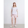LCW DREAM Pembe Yıldız Desenli Kadın Şortlu Pijama Takımı