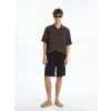 XSIDE Siyah Rahat Kalıp Erkek Şort