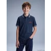 LCW Kids Lacivert Polo Yaka Erkek Çocuk Tişört