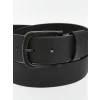 LCW ACCESSORIES Siyah Deri Görünümlü Erkek Kemer