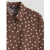 LCW Modest Kahverengi Puantiyeli Kadın Gömlek Tunik