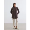 LCW Modest Kahverengi Dokulu Kadın Gömlek Tunik