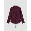 LCW EVERYDAY Bordo Beli Bağlamalı Kadın Gömlek