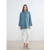 LCW STUDIO Petrol Oversize Modal Karışımlı Kadın Gömlek Tunik