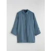 LCW STUDIO Petrol Oversize Modal Karışımlı Kadın Gömlek Tunik
