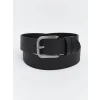 LCW ACCESSORIES Siyah Deri Görünümlü Erkek Kemer