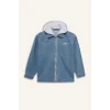 Defacto G6885A8NM28 Mavi Çıkarılabilir Kapüşonlu Ceket Erkek Çocuk