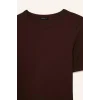 Defacto G8490AXBN320 Kahve Slım Fıt Basıc Fitilli Kaşkorse Tişört