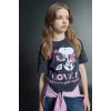 Defacto G8188A8AR1 Antrasit Snoopy Relax Fıt Tişört Kız Çocuk