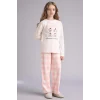 Defacto H0102A8ER103 Ekru 2li Pijama Takımı Kız Çocuk