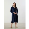 LCW Grace Lacivert Kaçık Yaka Belmando Elbise