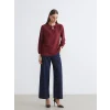 LCW EVERYDAY Bordo Bağlamalı Yaka Dokulu Bluz