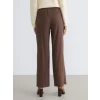 LCW Vision Kahverengi Beli Lastikli Geniş Paça Kadın Pantolon