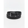 LCW ACCESSORIES Siyah Deri Görünümlü Erkek Kemer