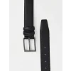 LCW ACCESSORIES Siyah Deri Görünümlü Erkek Kemer