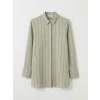 LCW EVERYDAY Yeşil Çizgili Modal Karışımlı Kadın Gömlek Tunik