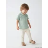 LCW baby Yeşil Erkek Bebek Polo Yaka Tişört ve Pantolon