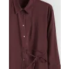 LCW Modest Bordo Bağlama Detaylı Kadın Gömlek Tunik