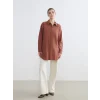 LCW Modest Kahverengi Dokulu Kadın Gömlek Tunik