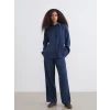 XSIDE İndigo Oversize Modal Karışımlı Kadın Gömlek