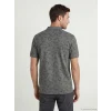 LCWAIKIKI Classic Antrasit Polo Yaka Desenli Strüktürlü Erkek Tişört