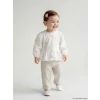 LCW baby Ekru Bisiklet Yaka Kız Bebek Bluz ve Pantolon