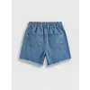 LCW Kids İndigo Yırtık Detaylı Kız Çocuk Şort Etek