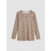 LCW Grace Bej Bisiklet Yaka Puantiyeli Bluz