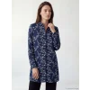 LCW Grace Lacivert Çiçekli Kadın Gömlek Tunik