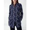 LCW Grace Lacivert Çiçekli Kadın Gömlek Tunik