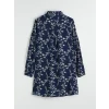 LCW Grace Lacivert Çiçekli Kadın Gömlek Tunik