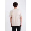 Defacto D5559AXBG802 Bej %100 Pamuk Regular Fit Bisiklet Yaka Baskılı Kısa Kollu Tişört