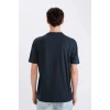 Defacto D9352AXNV163 Lacivert %100 Pamuk Regular Fit Bisiklet Yaka Baskılı Kısa Kollu Tişört