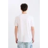 Defacto D5561AXWT34 Beyaz %100 Pamuk Regular Fit Bisiklet Yaka Baskılı Kısa Kollu Tişört