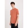 Defacto D5563AXOG350 Turuncu %100 Pamuk Regular Fit Bisiklet Yaka Baskılı Kısa Kollu Tişört