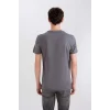 Defacto D5565AXAR58 Antrasit %100 Pamuk Slim Fit Dar Kesim Bisiklet Yaka Baskılı Kısa Kollu Tişört