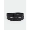 LCW ACCESSORIES Siyah Deri Görünümlü Erkek Kemer