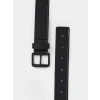 LCW ACCESSORIES Siyah Deri Görünümlü Erkek Kemer