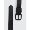 LCW ACCESSORIES Siyah Deri Görünümlü Erkek Kemer