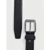 LCW ACCESSORIES Siyah Deri Görünümlü Erkek Kemer