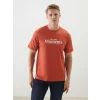 LCW Vision Turuncu Bisiklet Yaka Baskılı Penye Erkek Tişört