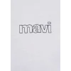 Mavi 1611309-620 Mavi Logo Baskılı Beyaz Tişört