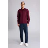 Defacto G3596AXBR34 Bordo Standart Fit Polo Yaka Modal Sporcu Sweatshirt