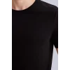 Defacto M6606AZBK81 Siyah Slim Fit Tişört