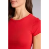 Defacto E0288AXRD79 Kırmızı Fıtted Ribana Tişört