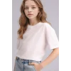 Defacto D9099A8WT34 Beyaz Relax Fıt Bisiklet Yaka Kısa Kollu Tişört Kız Çocuk